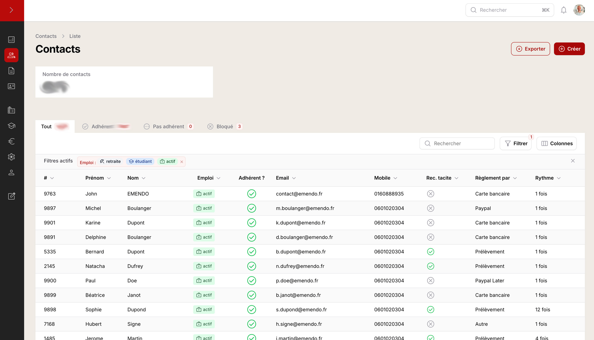 Logiciel de gestion des adhérents 2 Logiciel de gestion des adhérents