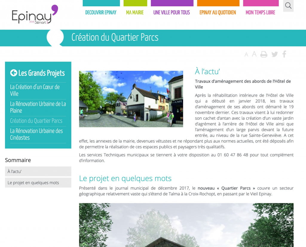 site internet de collectivité projet