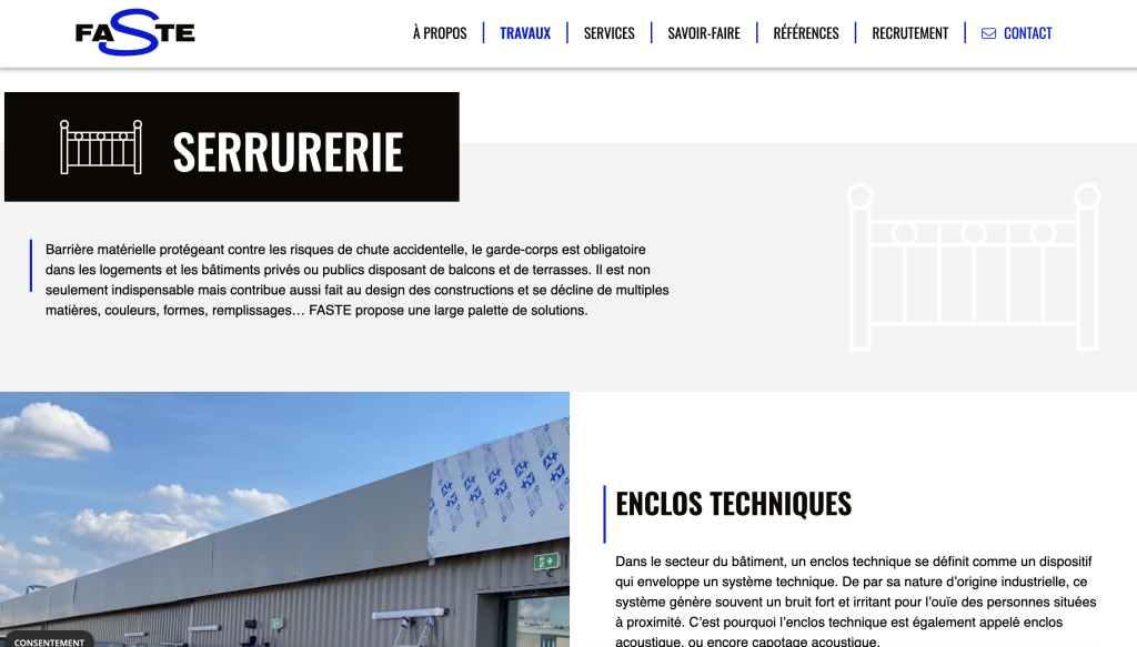 site vitrine wordpress faste 5