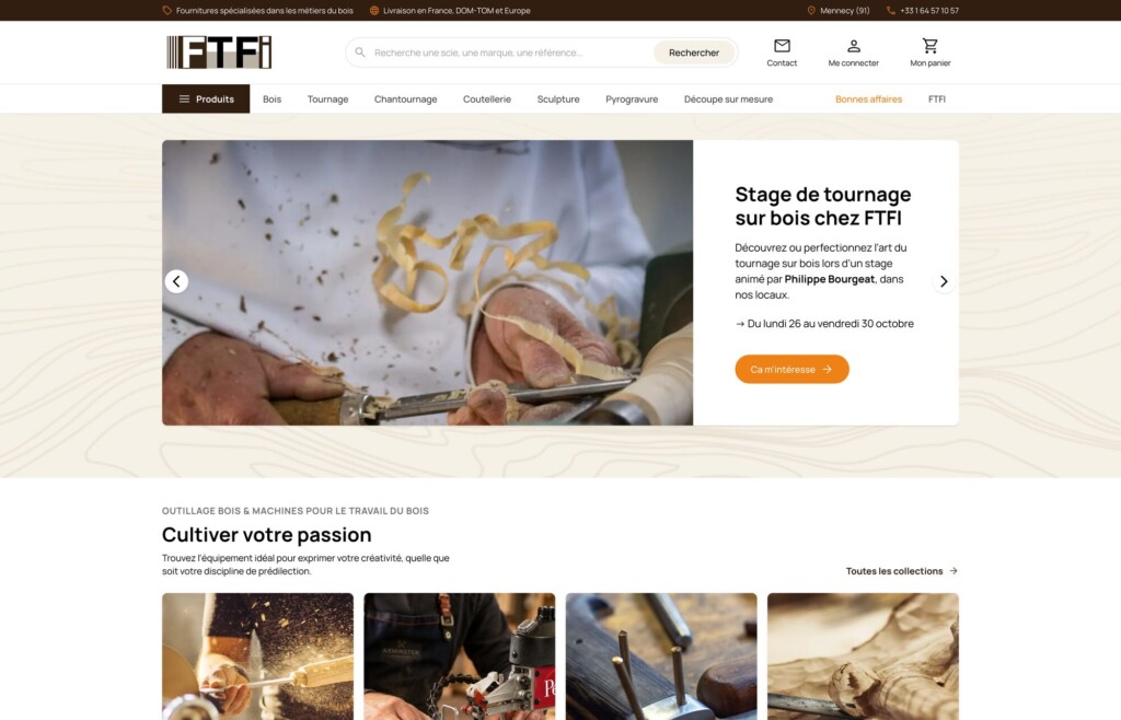Page d’accueil du site FTFI