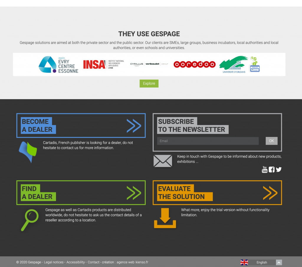 site Internet de logiciel - footer