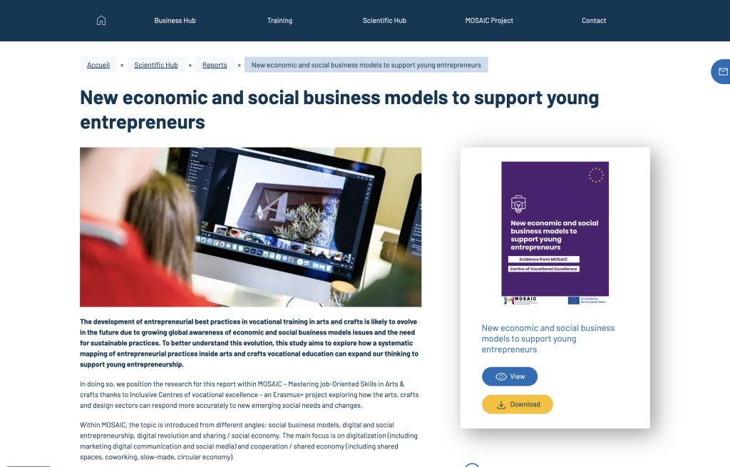 Site Internet de projet Européen 4 mosaic 1