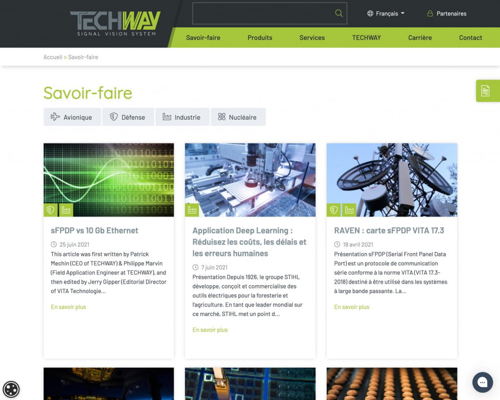 Site Internet catalogue sous Wordpress 4 site internet catalogue techway savoir faire